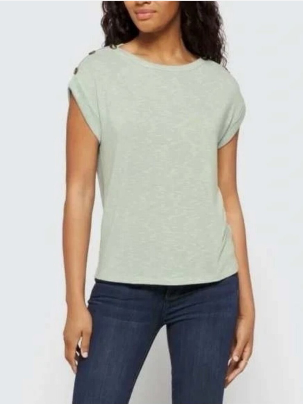 Kaileigh Mercy Button Sleeve Detail Knit Top- S